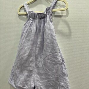 Girl - 2T - Tiny Tribe Lavender Ruffle Romper with Pockets